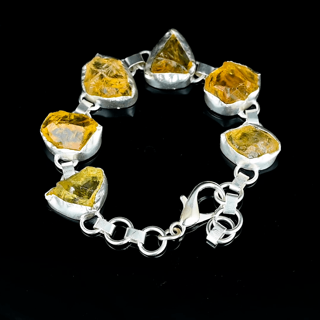 Citrine Rough Gemstone Bracelet - DeKulture DKW-1067-BRJ