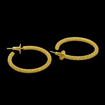 Crescent Gold Hoop Earring - DeKulture DKW-1306-SEJ