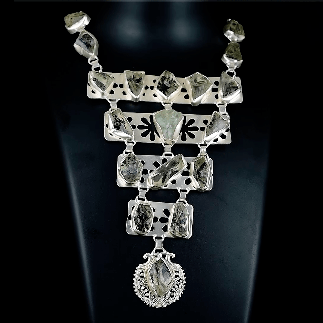 Crystal Quartz Gemstone Necklace jewelry - DeKulture DKW-1060-NKJ