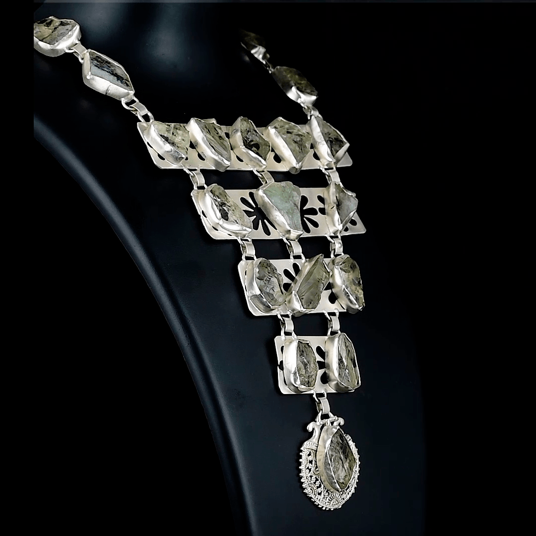 Crystal Quartz Gemstone Necklace jewelry - DeKulture DKW-1060-NKJ