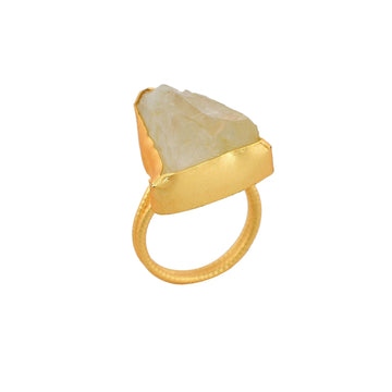 Crystal Quartz Rough Gemstone Ring - DeKulture DKW-1093-RGJ