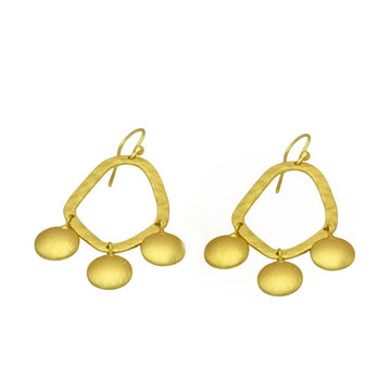Dangler Gold Plated Dangle Earring - DeKulture DKW-1297-SEJ
