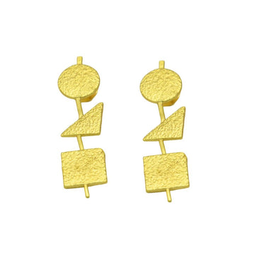 Geometrical Dangler Stud Earring - DeKulture DKW-1415-SEJ