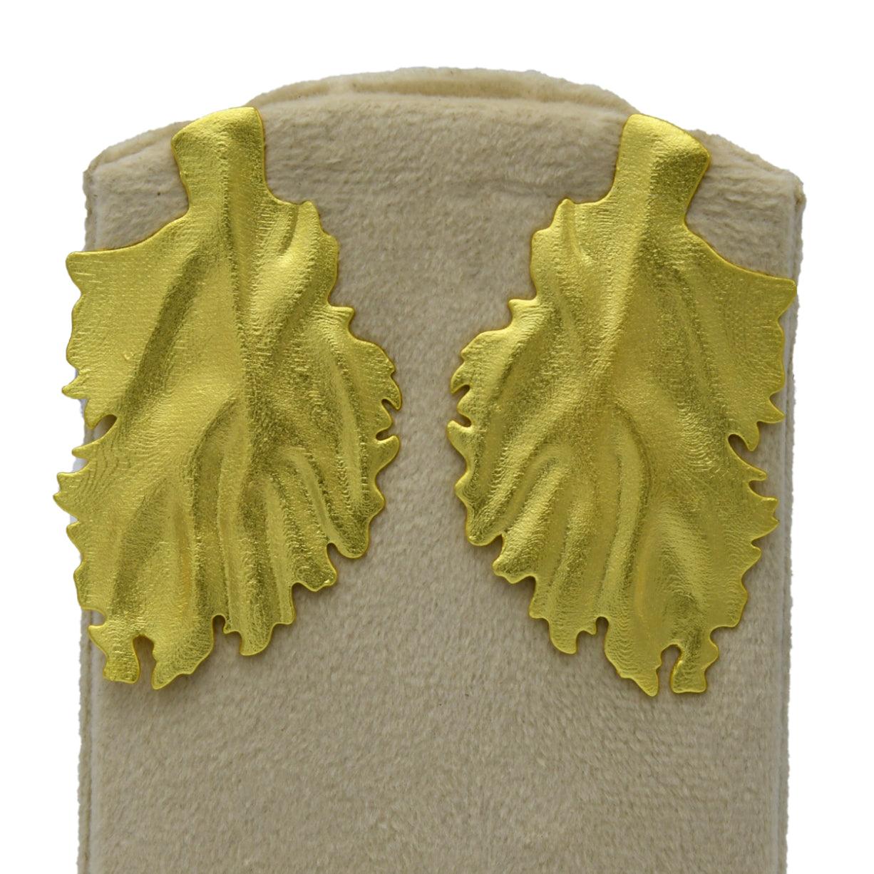 Golden Leaf Stud Earring - DeKulture DKW-1421-SEJ