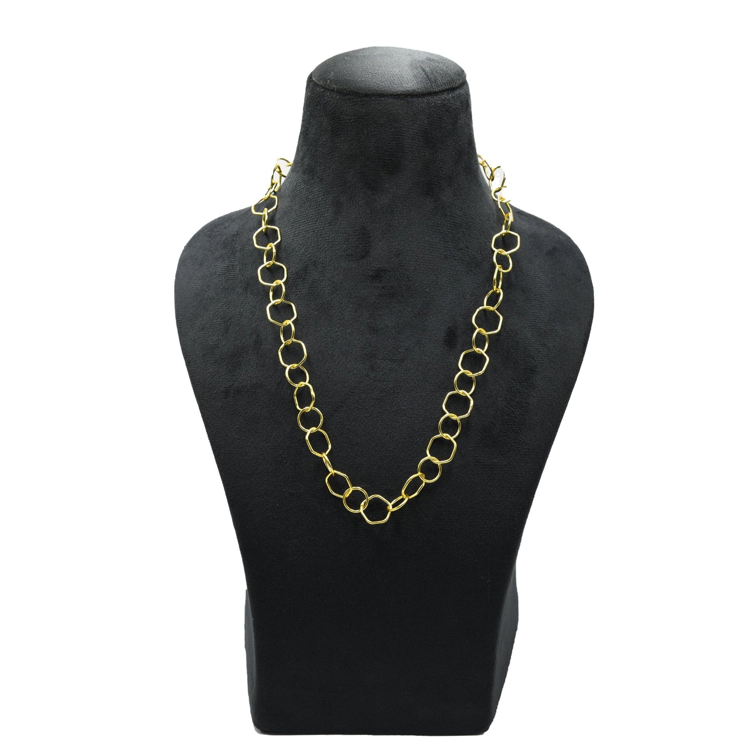 Hexagon Brass Gold Plated Chains For Gift - DeKulture DKW-1160-GLC