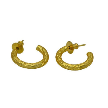 Irregular Gold Plated Hoop Earring - DeKulture DKW-1299-SEJ