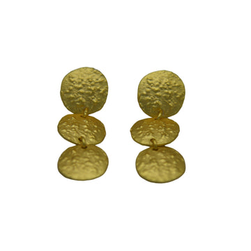 Tri Disk Dangler Stud Earring - DeKulture DKW-1424-SEJ