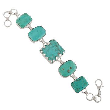 Turquoise Rough Gemstone Bracelet - DeKulture DKW-1071-BRJ