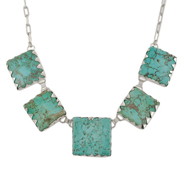 Turquoise Rough Gemstone Handmade Necklace - DeKulture DKW-1068-NKJ