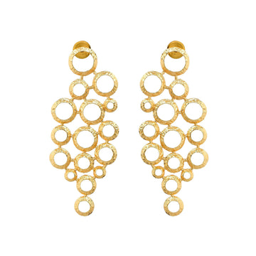 Unique Brass Designer Stud Earring - DeKulture DKW-832-E