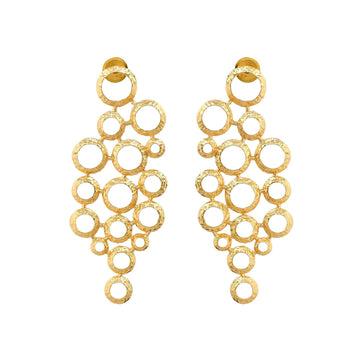 Unique Brass Designer Stud Earring - DeKulture DKW-832-E