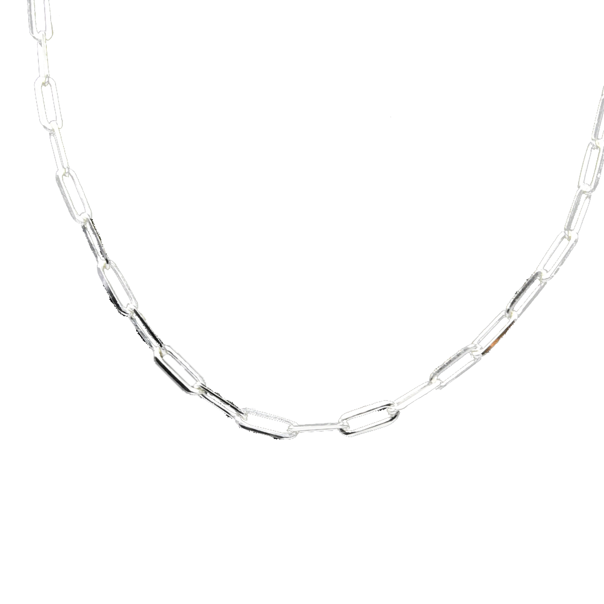 Uneven Brass Silver Plated Chain - DeKulture DKW-1143-SLC