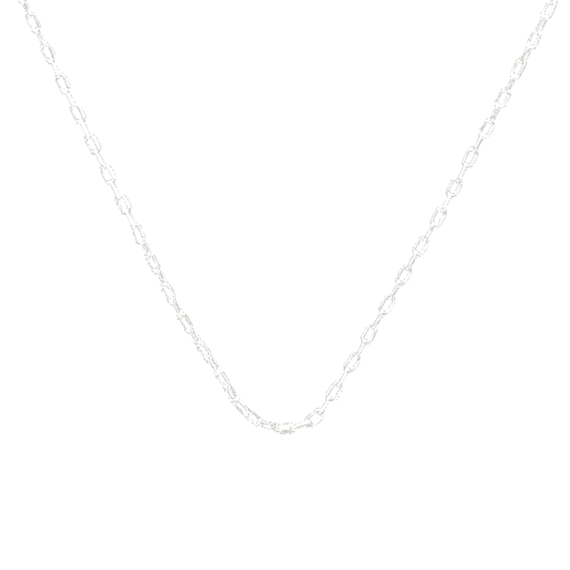 Tiny Paperclip Brass Silver Plated Chain - DeKulture DKW-1153-SLC