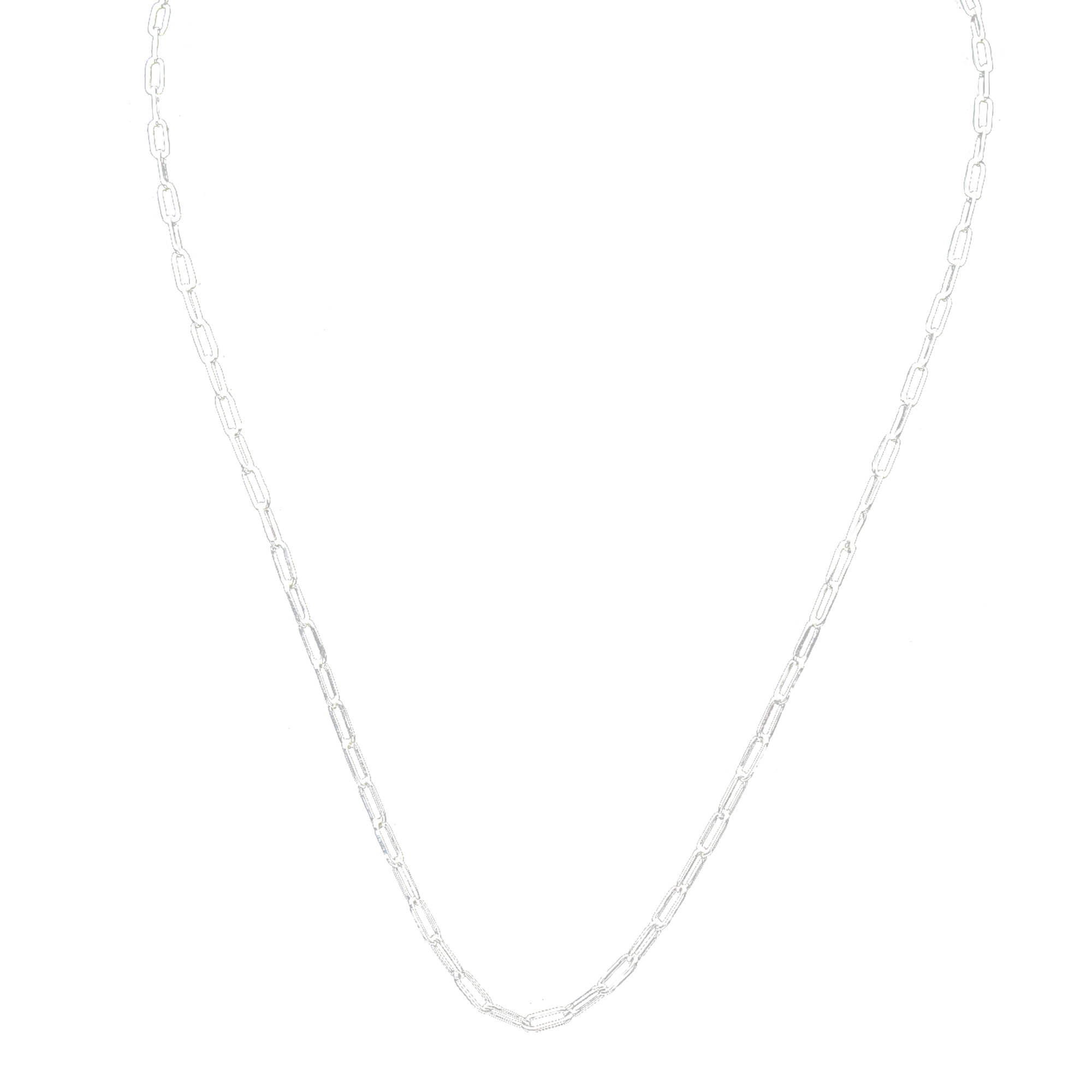 Paperclip Brass Silver Plated Chain - DeKulture DKW-1155-SLC