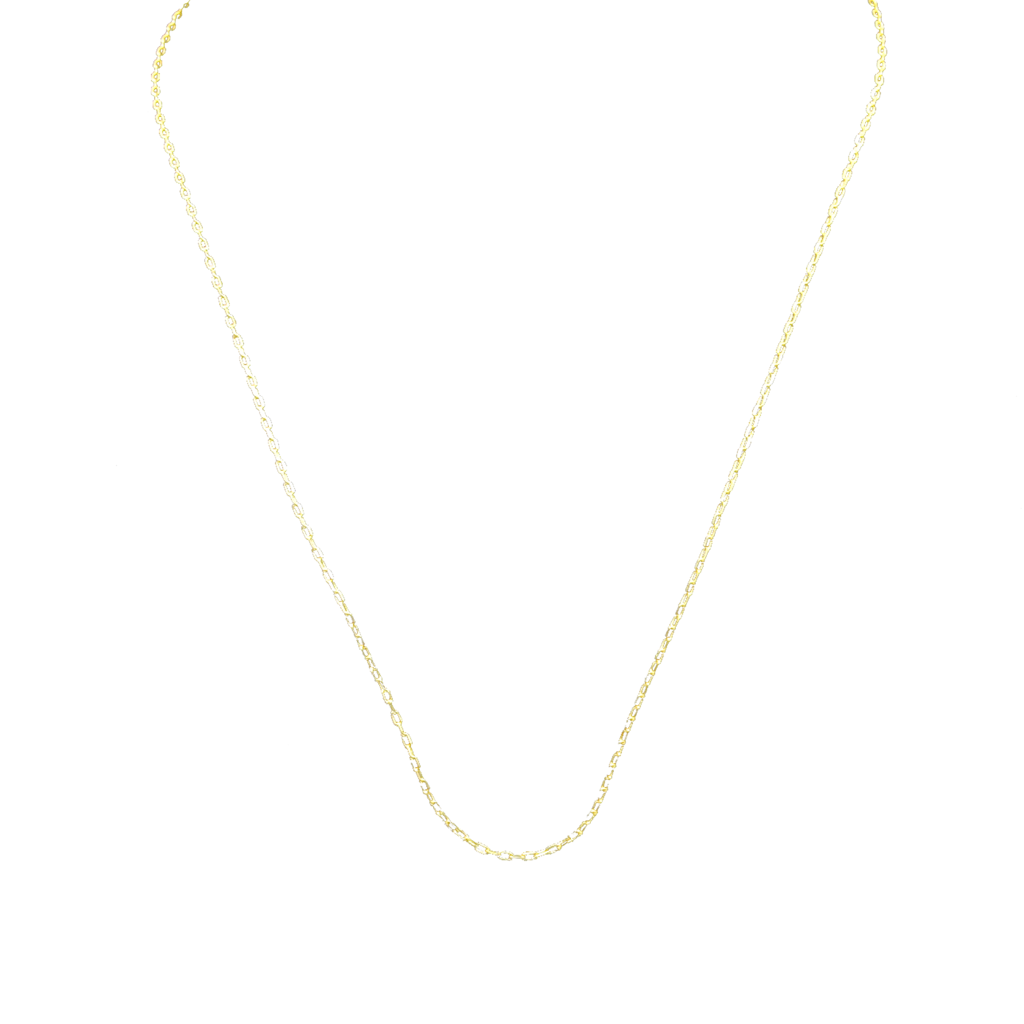 Tiny Paperclip Brass Gold Plated Chain - DeKulture DKW-1168-GLC