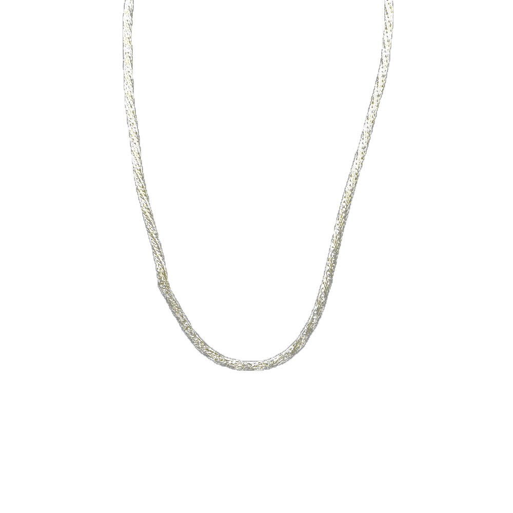 Made in Italy 100 Gauge Diamond-Cut Braided Solid Bead Chain Necklace in  Sterling Silver - 18