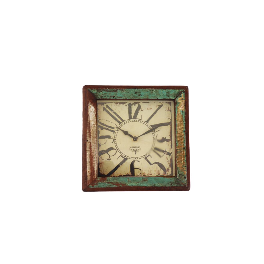 Vintage Recycled Wooden Dial Clock