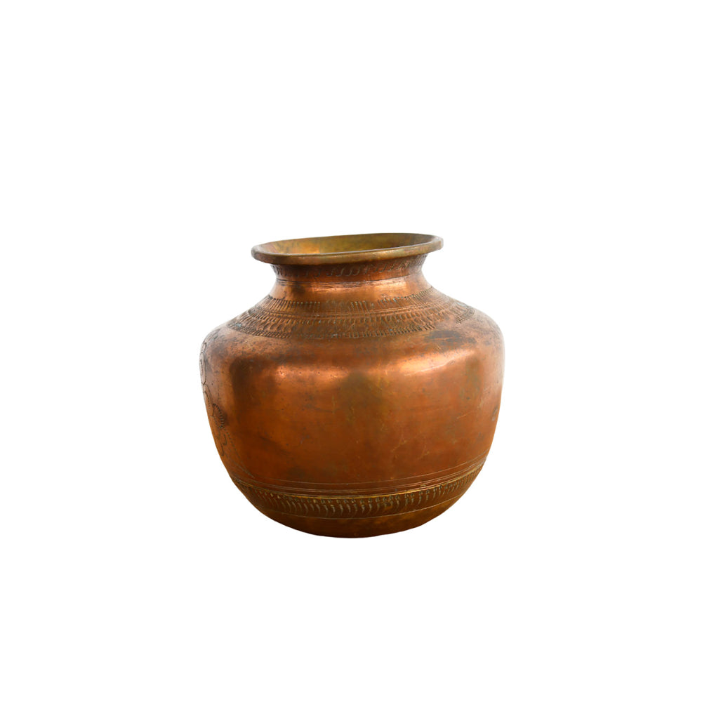 Unique Vintage Etched Copper Water Pot