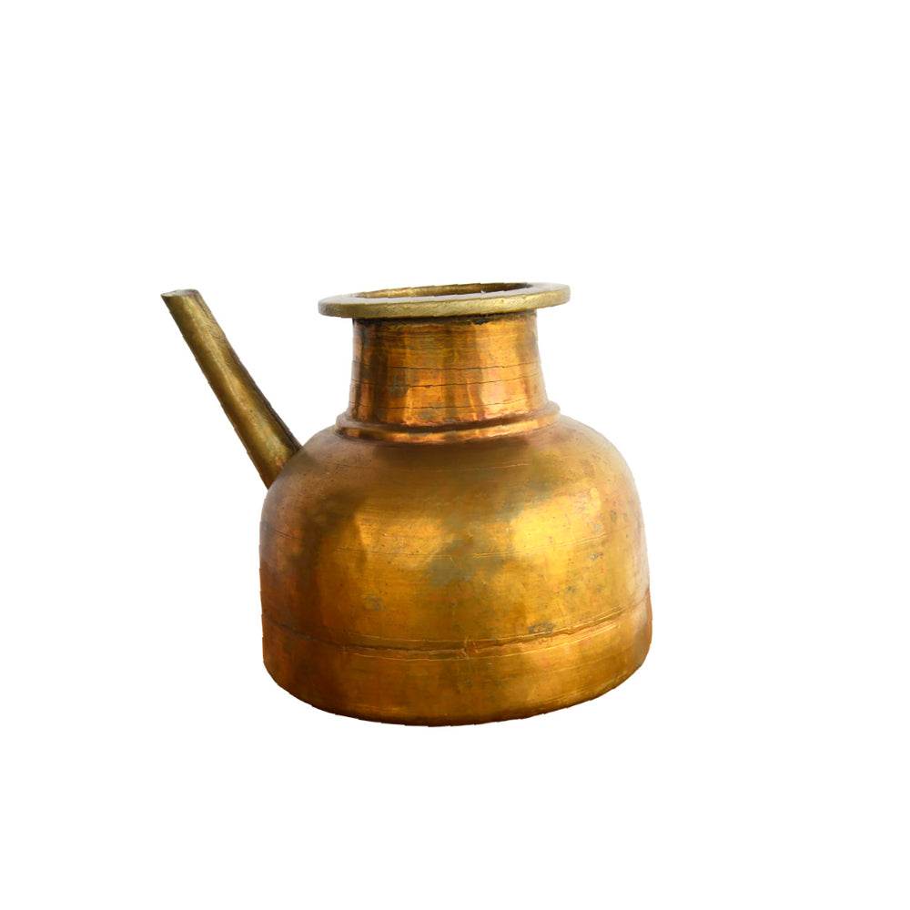 Genuine Antique Brass Water Pot with Spout