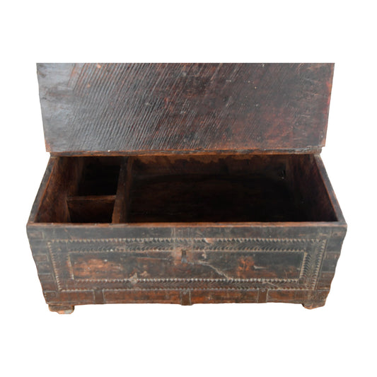 Genuine Antique Vintage Wooden Storage Chest