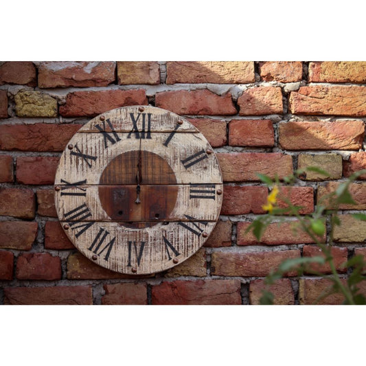 Teak Wood Roman Clock