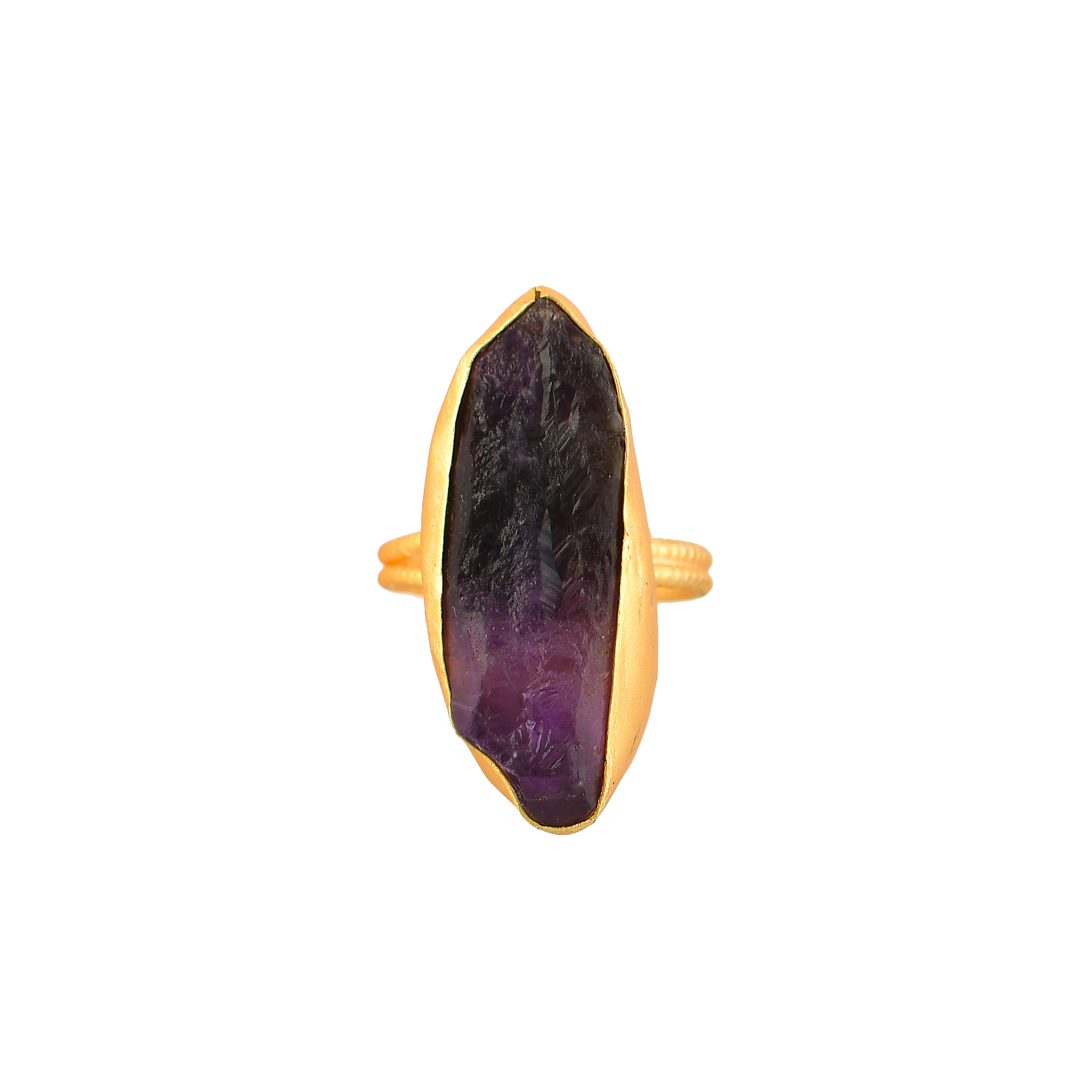 Purple Amethyst Natural Gemstone Ring - DeKulture DKW-1046-RGJ