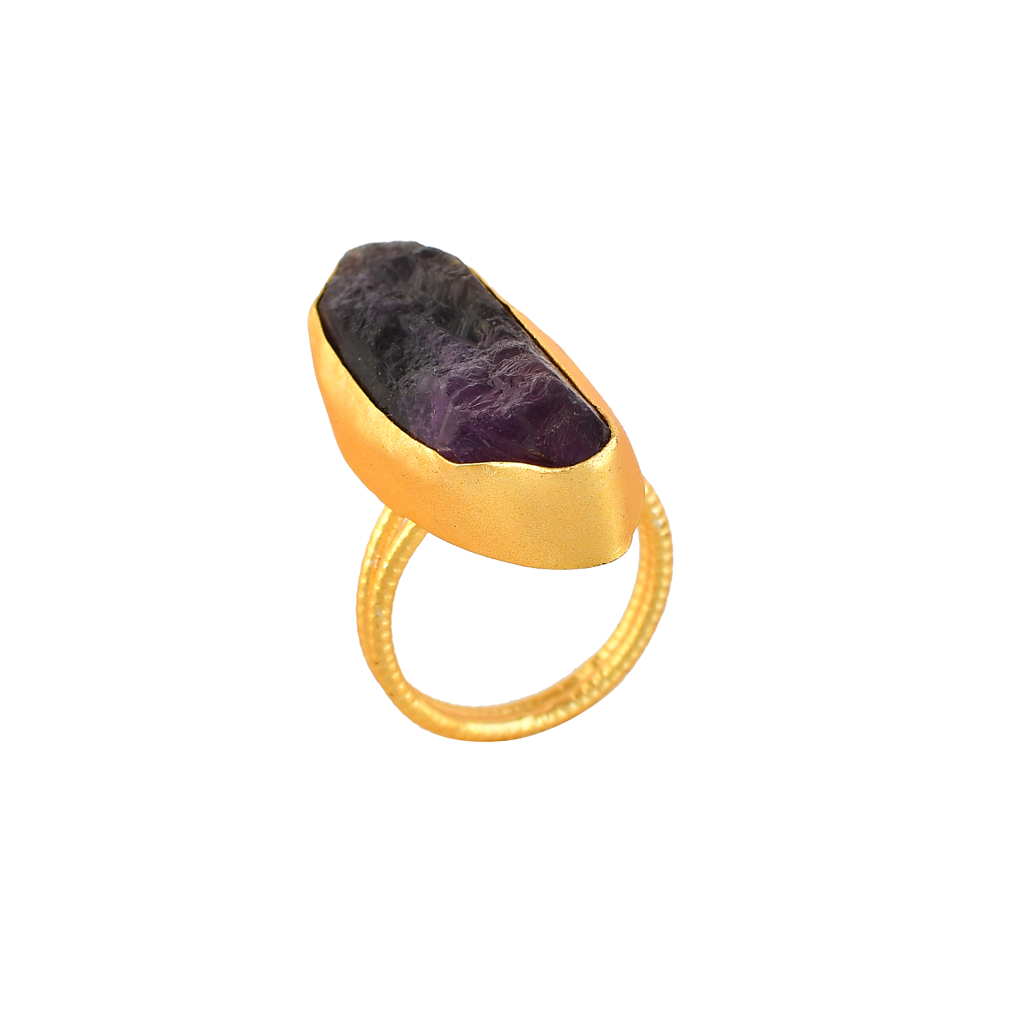 Purple Amethyst Natural Gemstone Ring - DeKulture DKW-1046-RGJ