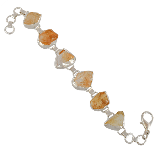 Citrine Rough Gemstone Bracelet - DeKulture DKW-1067-BRJ