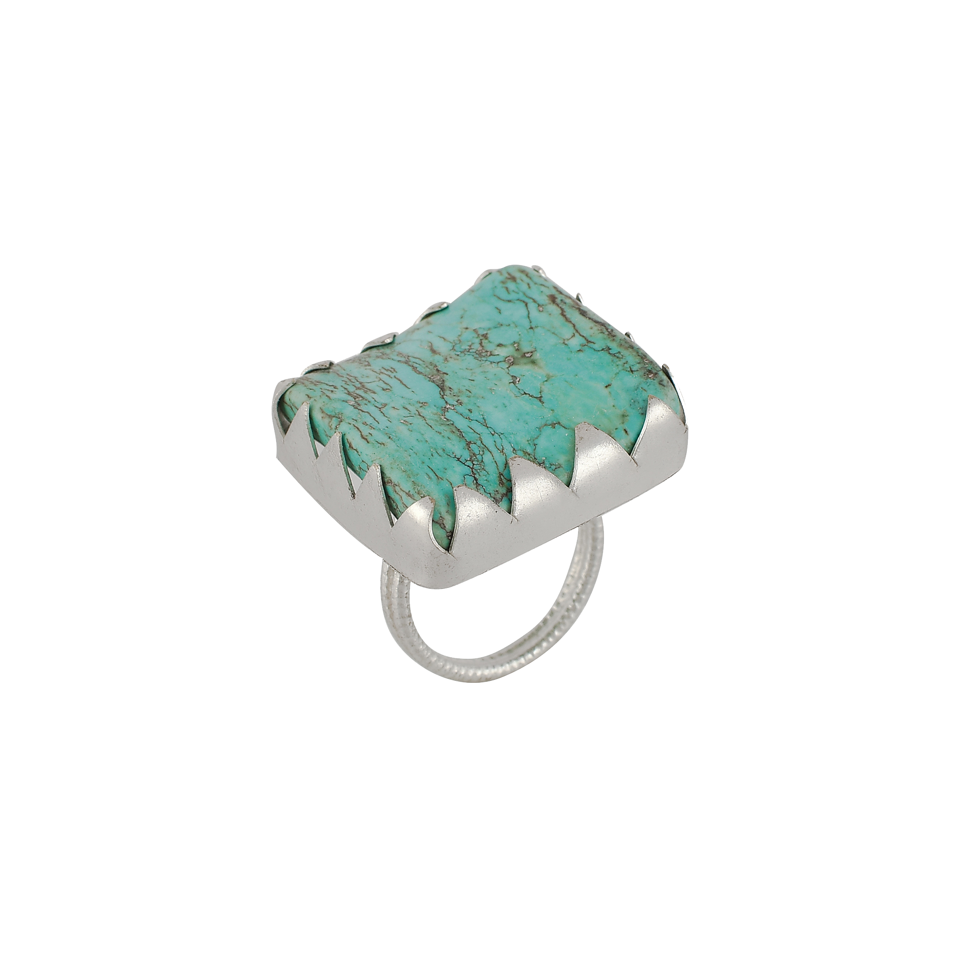 Turquoise Gemstone Adjustable Ring - DeKulture DKW-1069-RGJ