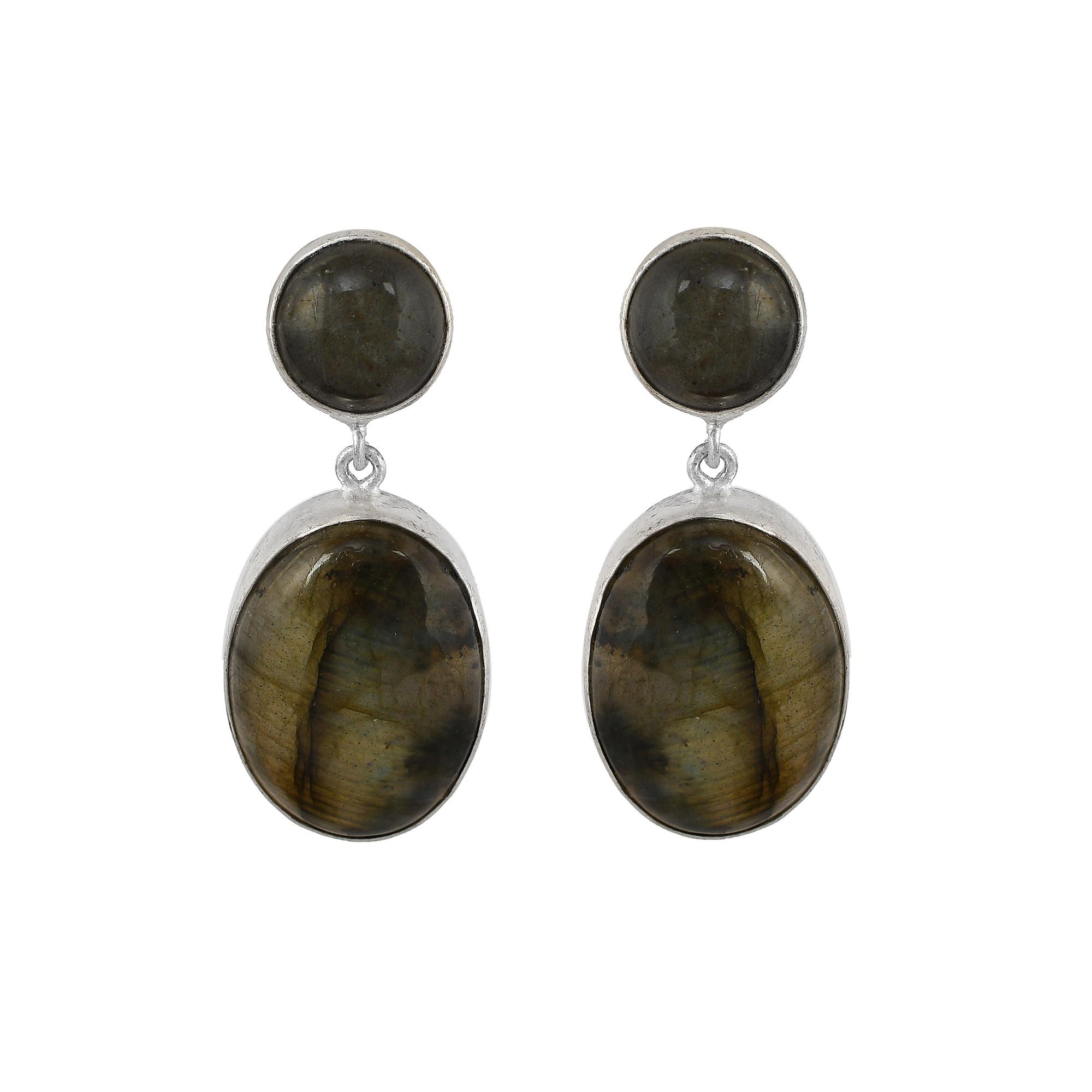 Labradorite Rough Gemstone Stud Earring - DeKulture DKW-1074-SEJ