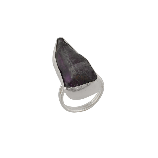 Amethyst Rough Gemstone Ring - DeKulture DKW-1089-RGJ