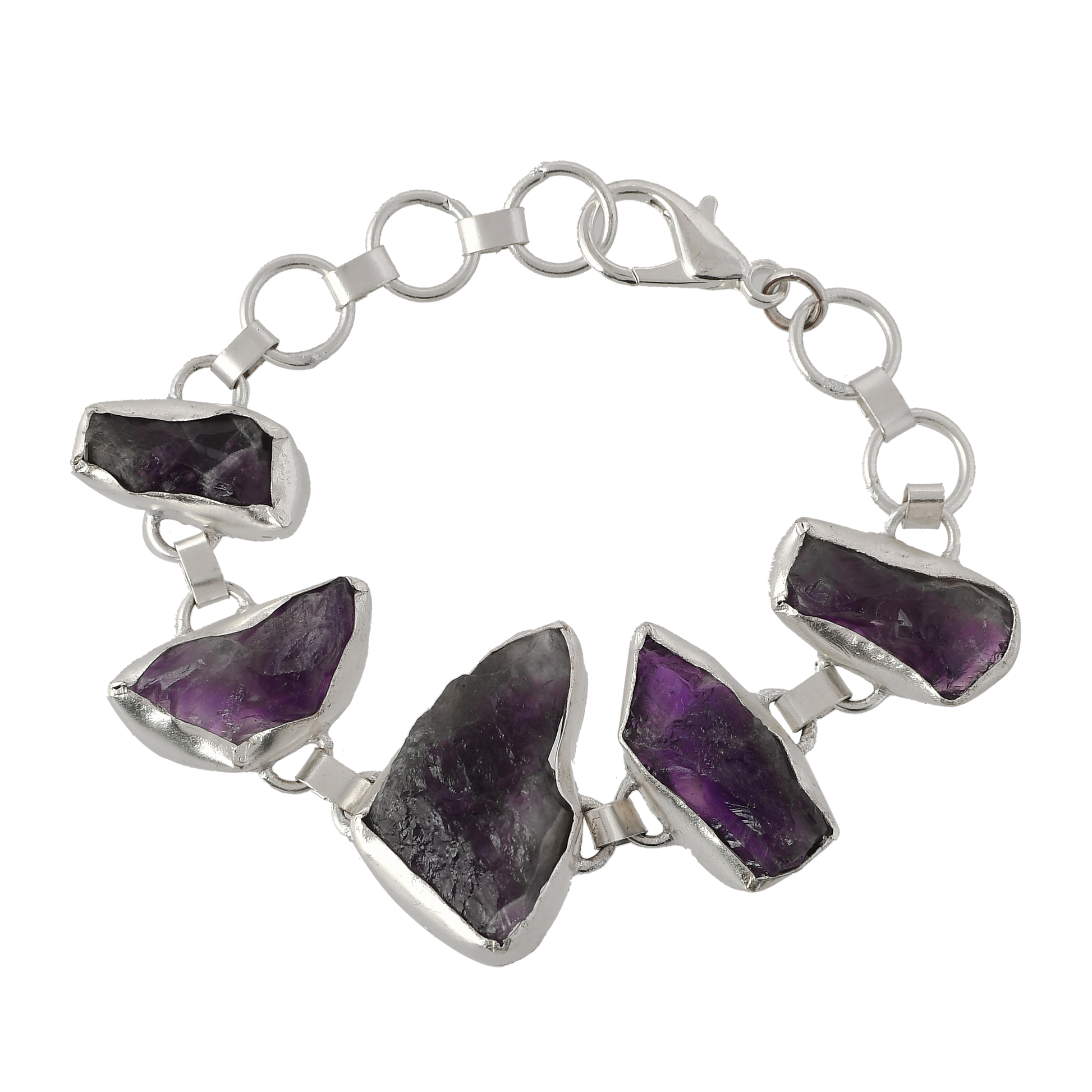 Natural Amethyst Gemstones Stud Earring - DeKulture DKW-1090-SEJ