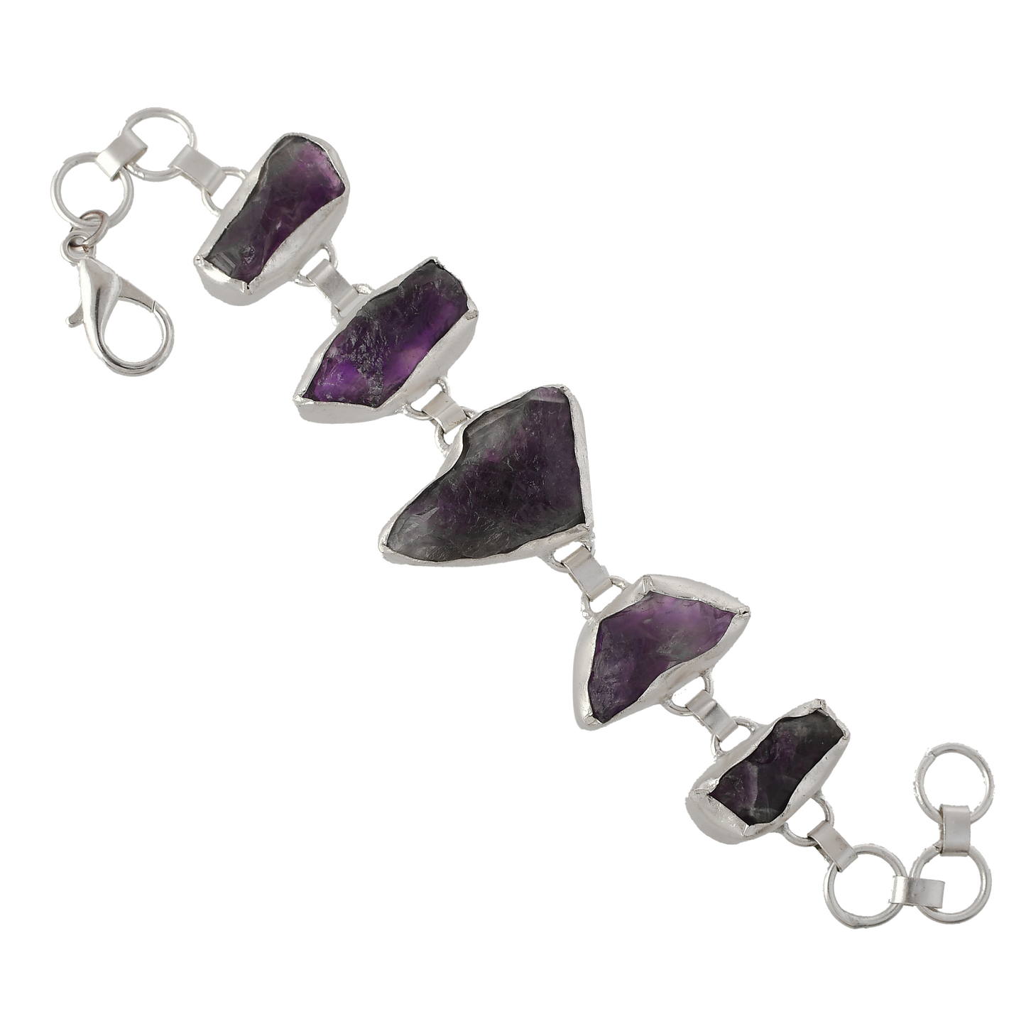 Amethyst Rough Gemstone Bracelet - DeKulture DKW-1091-BRJ