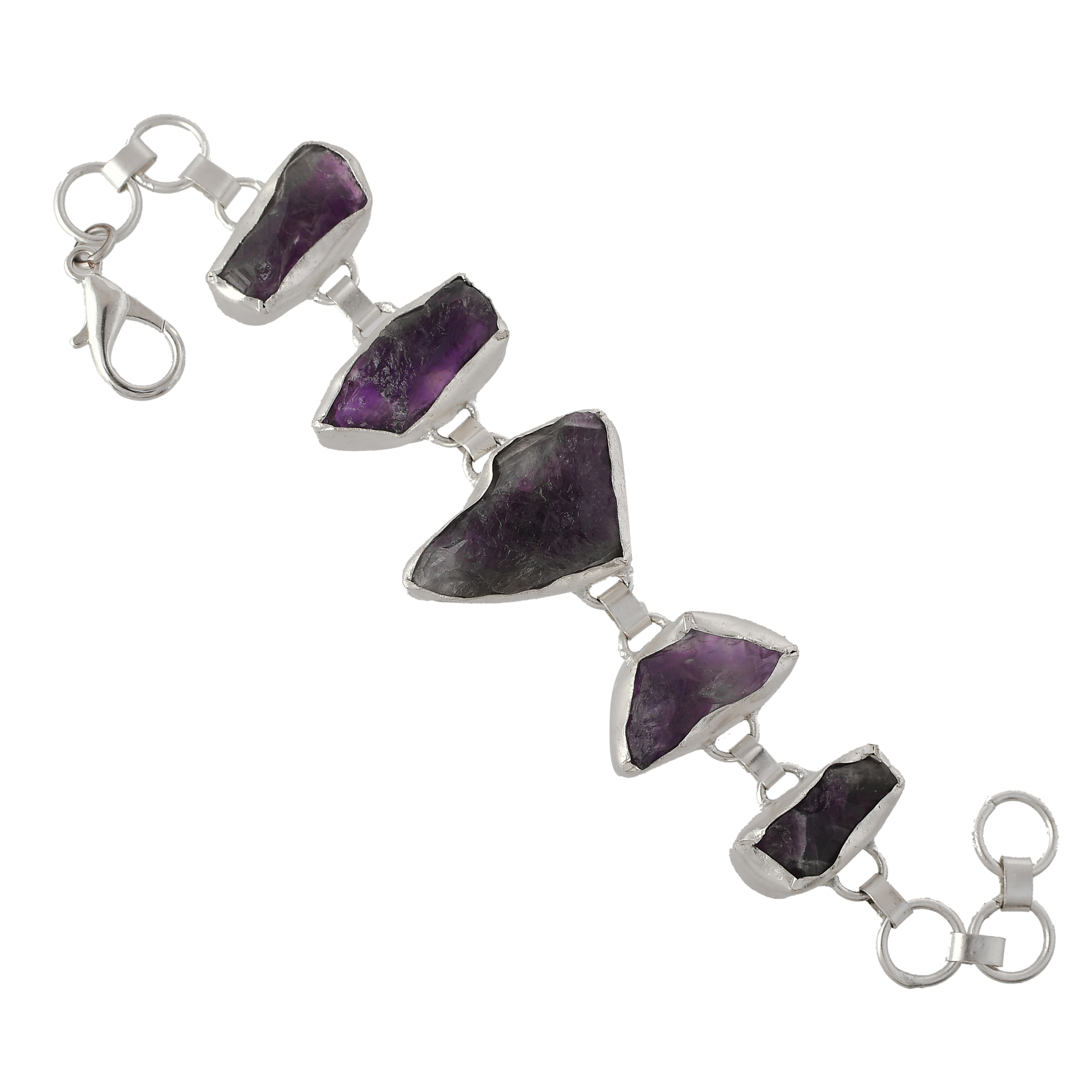Amethyst Rough Gemstone Bracelet - DeKulture DKW-1091-BRJ