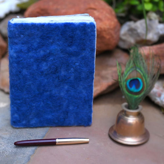 Felt Handmade Journal Blue