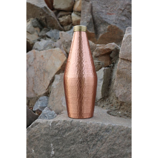 Copper Bottle With Brass Knob 750 Ml