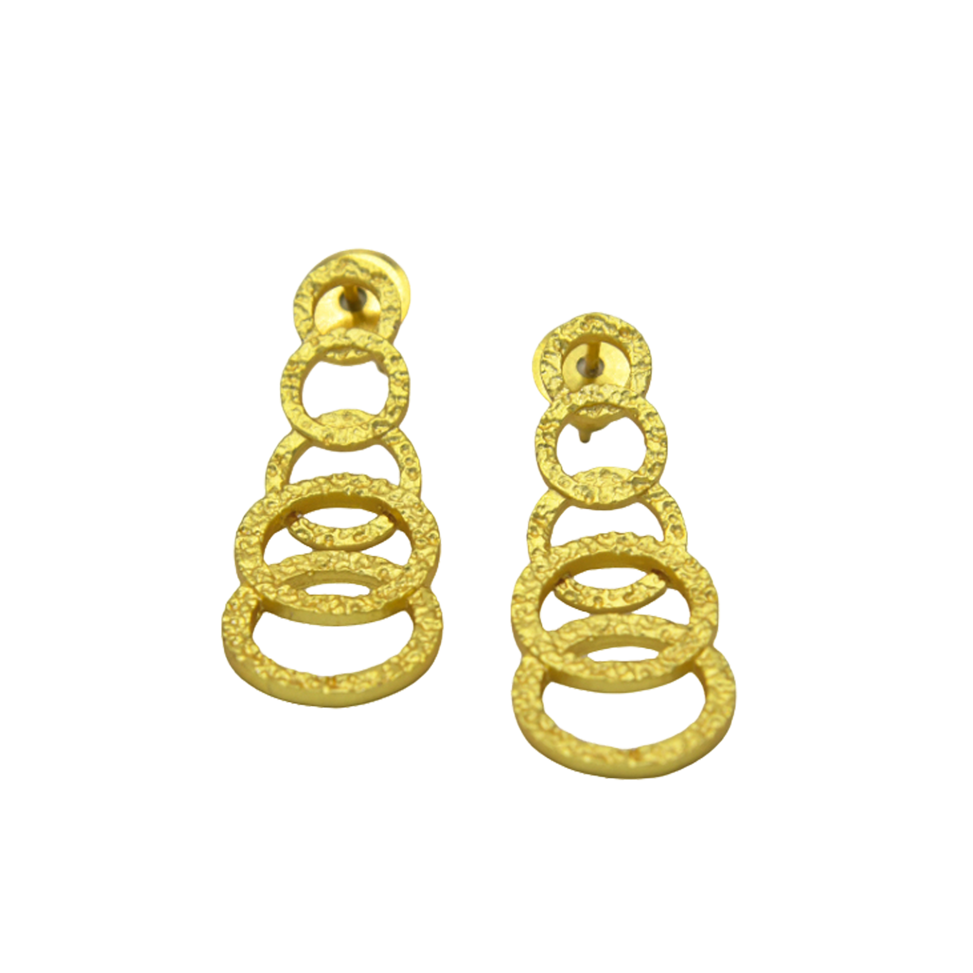 Lotus Leaf Gold Plated Brass Stud Earring - DeKulture DKW-1289-SEJ