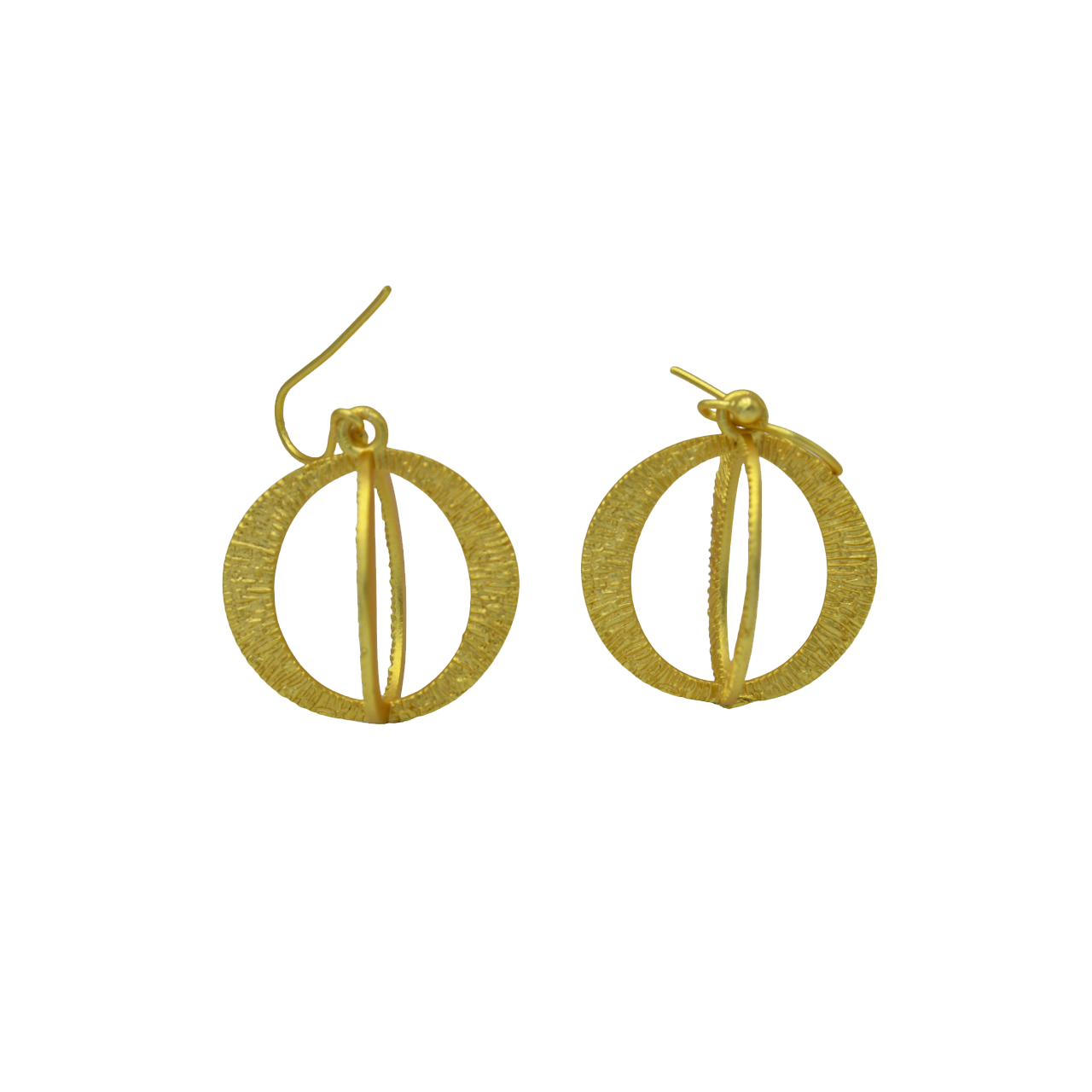Bangle Designer Gold Plated Brass Hook Earring Jewelry For Women - DeKulture DKW-1296-SEJ