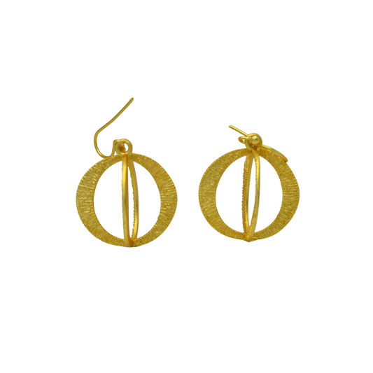 Bangle Designer Gold Plated Brass Hook Earring Jewelry For Women - DeKulture DKW-1296-SEJ