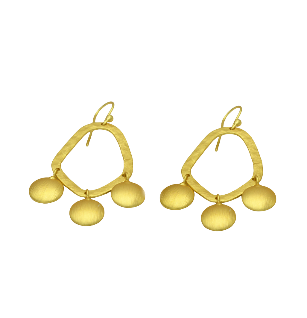 Dangler Gold Plated Dangle Earring - DeKulture DKW-1297-SEJ