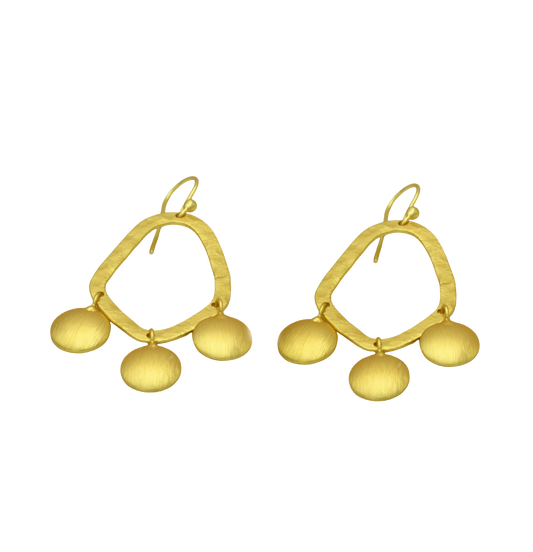 Dangler Gold Plated Dangle Earring - DeKulture DKW-1297-SEJ