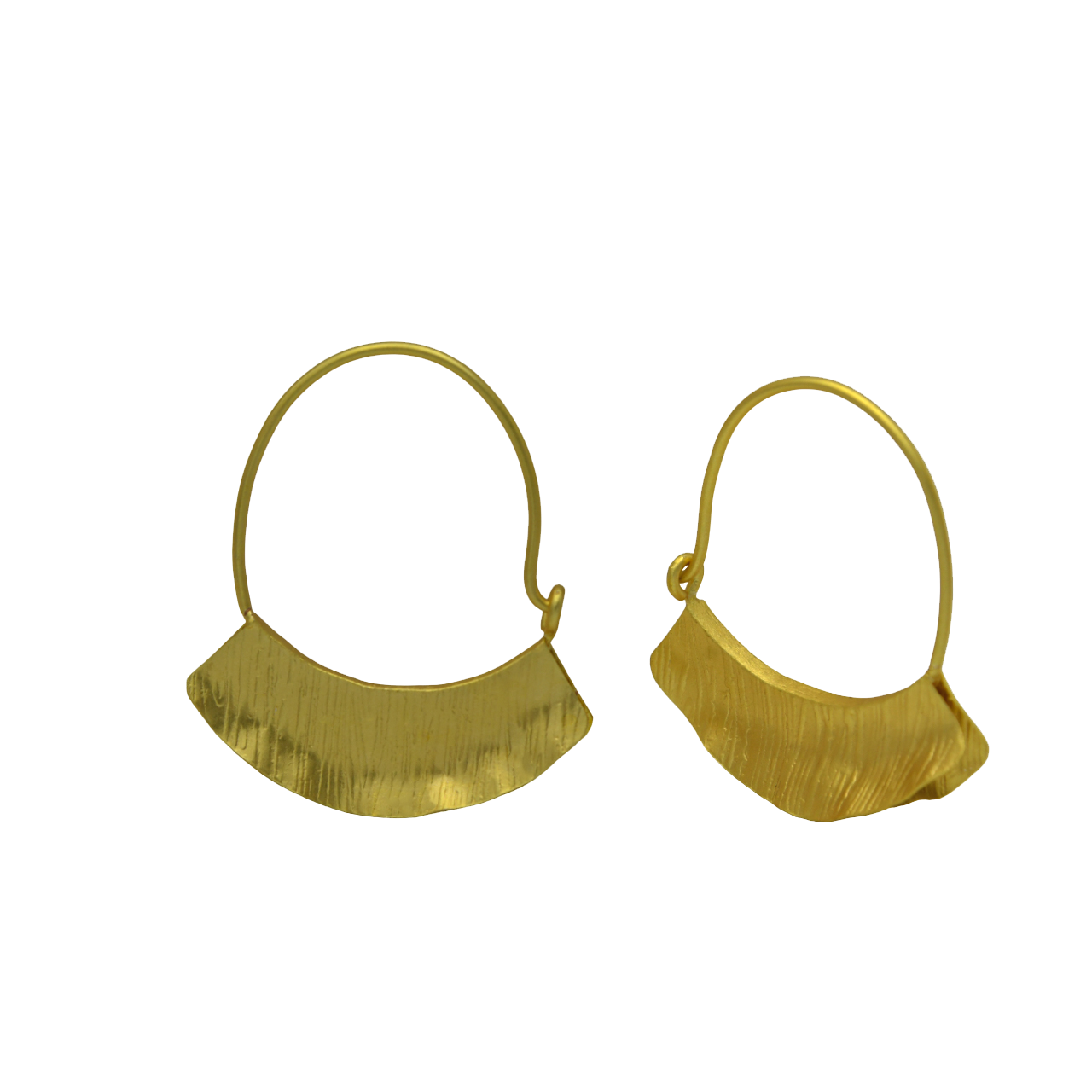 Irregular Gold Plated Hoop Earring - DeKulture DKW-1299-SEJ