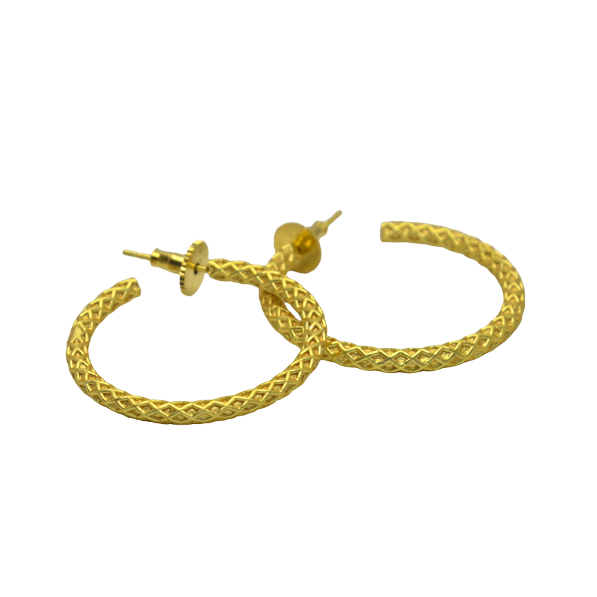 Crescent Gold Hoop Earring - DeKulture DKW-1306-SEJ