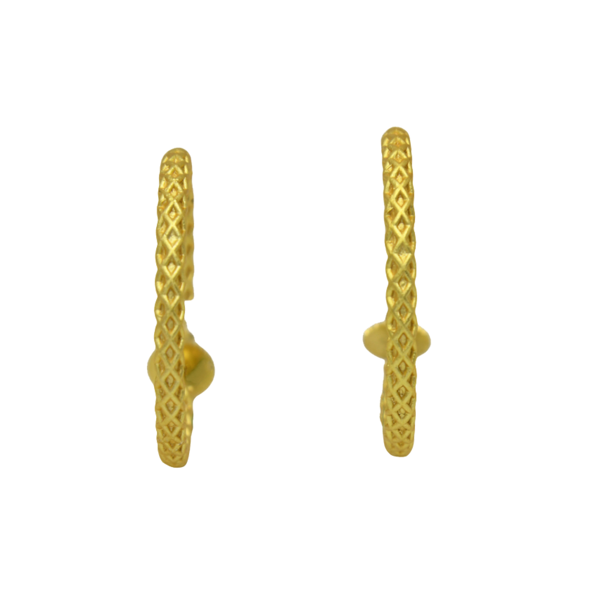 Crescent Gold Hoop Earring - DeKulture DKW-1306-SEJ