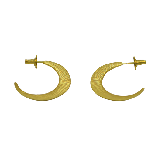 Crescent Moon Brass Earring - DeKulture DKW-1363-SEJ