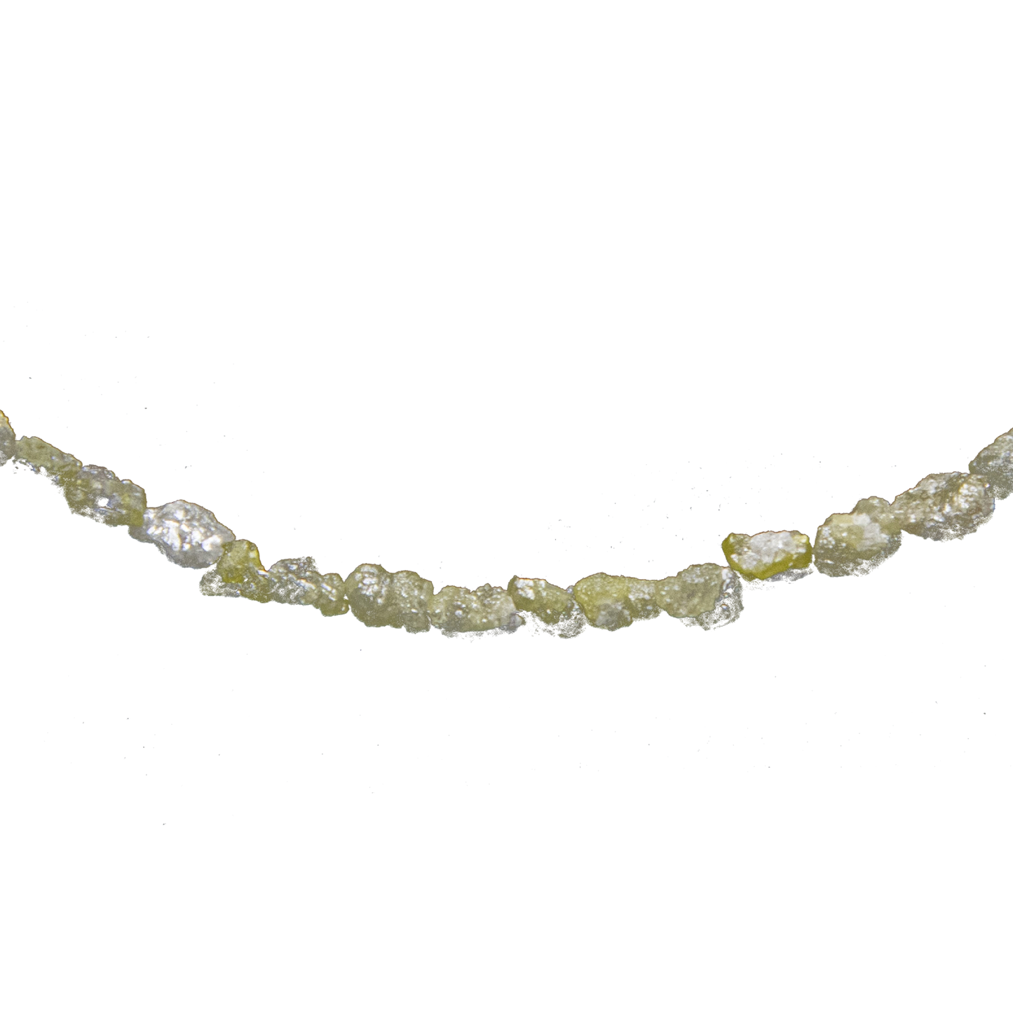 Small silver Rough Diamond Bead Necklace with Silver Clasp - DeKulture DKW-1380-Small-BNK