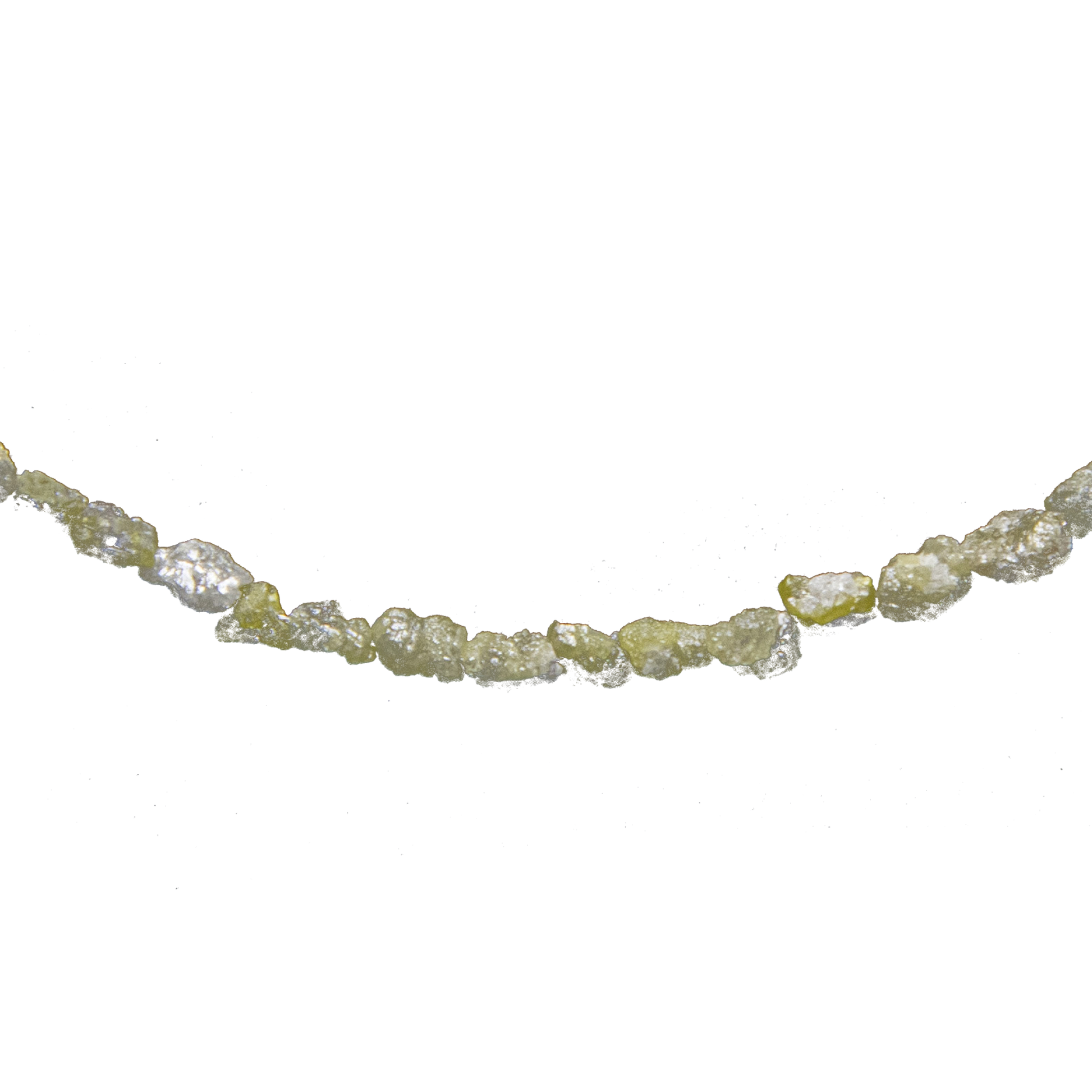 Small silver Rough Diamond Bead Necklace with Silver Clasp - DeKulture DKW-1380-Small-BNK