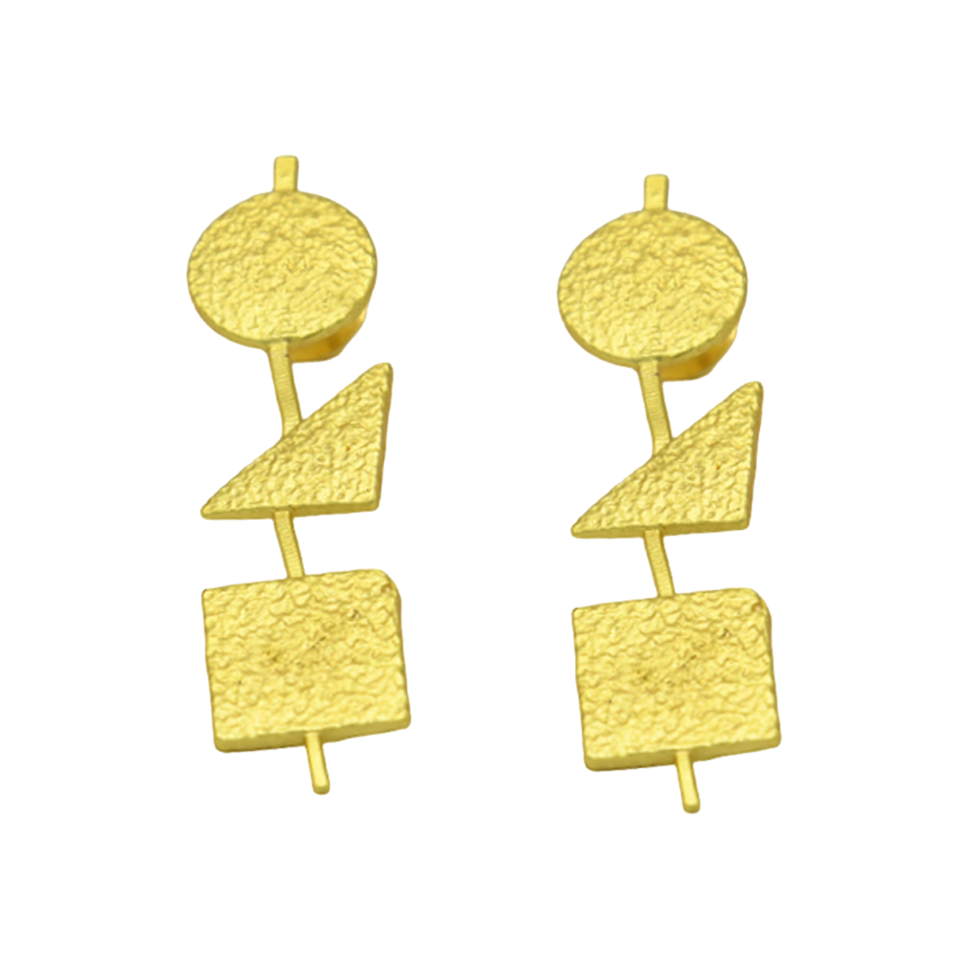 Geometrical Dangler Stud Earring - DeKulture DKW-1415-SEJ