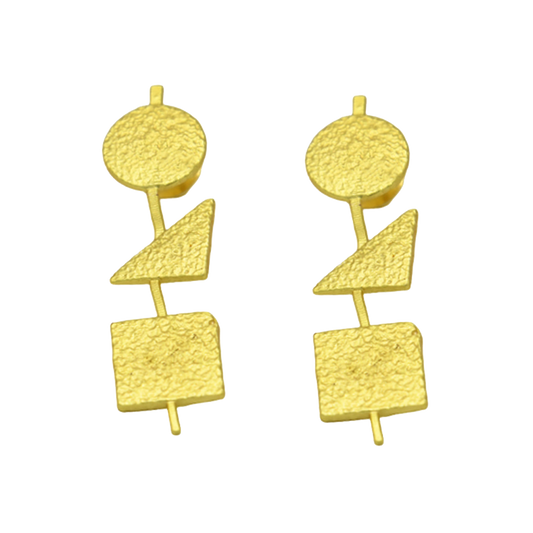 Geometrical Dangler Stud Earring - DeKulture DKW-1415-SEJ