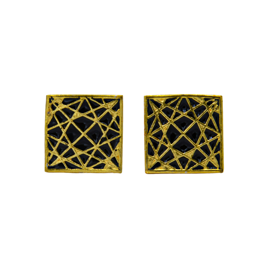 Gold Star Enameling Cufflinks - DeKulture DKW-1429-CFJ